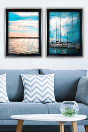 Wallity Set de 2 Cuadros Decorativos Enmarcados Multicolor 35 x 45 cm